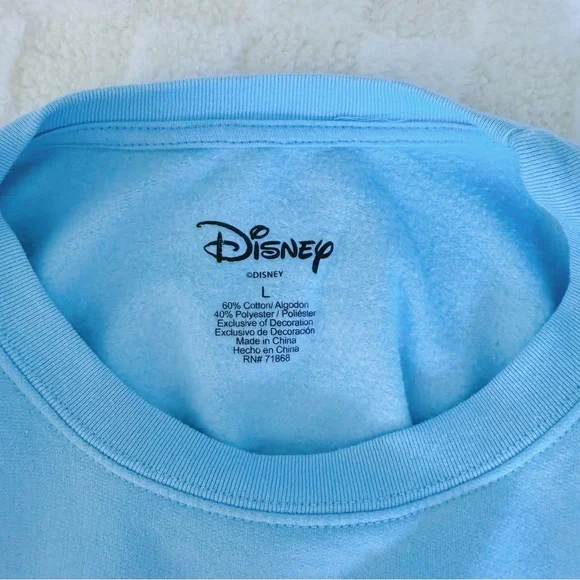 Disney Alice in Wonderland Graphic Sweatshirt Light Blue Size Large - Picture 2 of 3